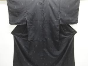 大正ロマン　抽象模様織り出しお召着物